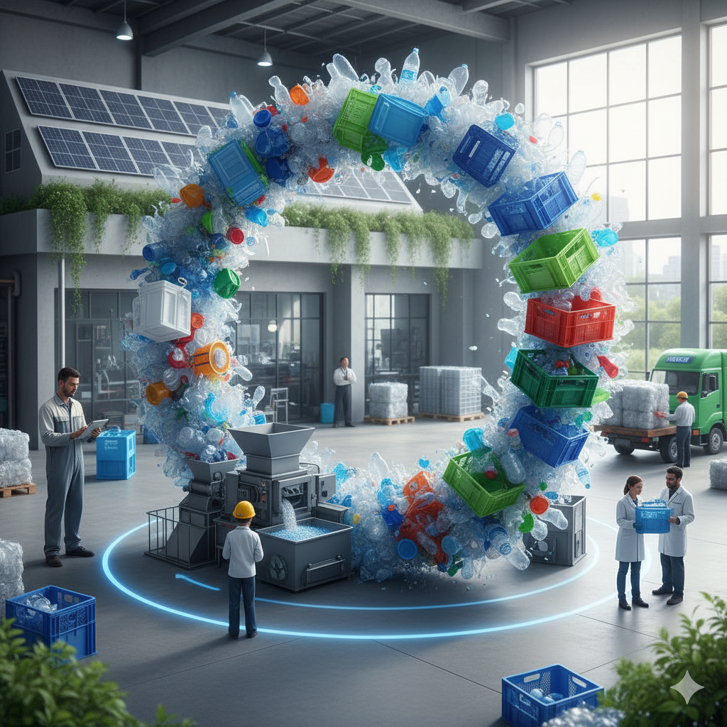 Planta de reciclaje de plástico en España, economía circular
